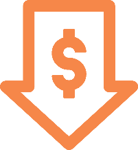 cost savings brown icon