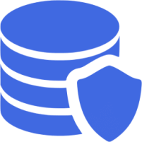 data protection blue icon