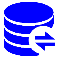 data replication blue icon