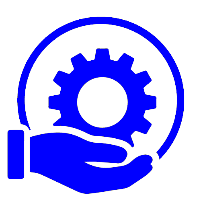 technical support blue icon