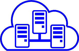 virtualization blue icon