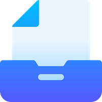 Data archive blue icon